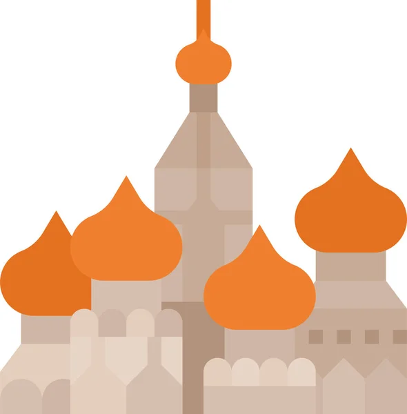 Katedralens Landmärke Mosko Ikon Byggnadskategori — Stock vektor