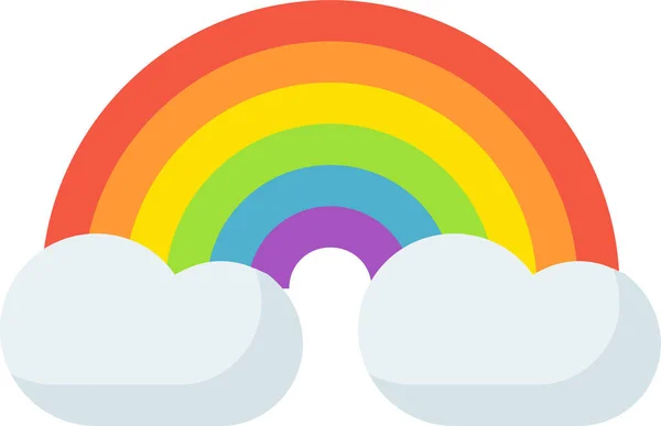Τόξο Σύννεφα Εικονίδιο Ισότητας Επίπεδο Στυλ — Διανυσματικό Αρχείο