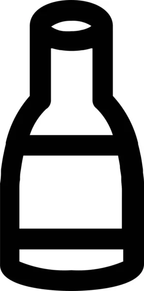 Alcohol Bar Drank Pictogram Omtrek Stijl — Stockvector