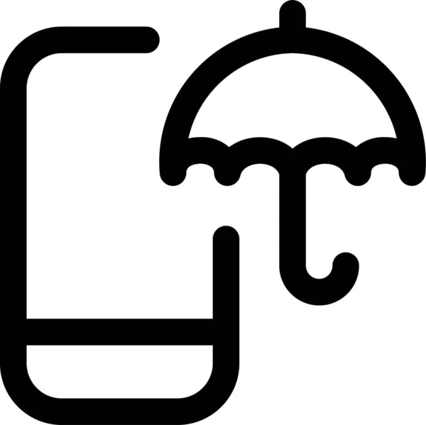 概要スタイルで天気アプリの雨のアイコン — ストックベクタ