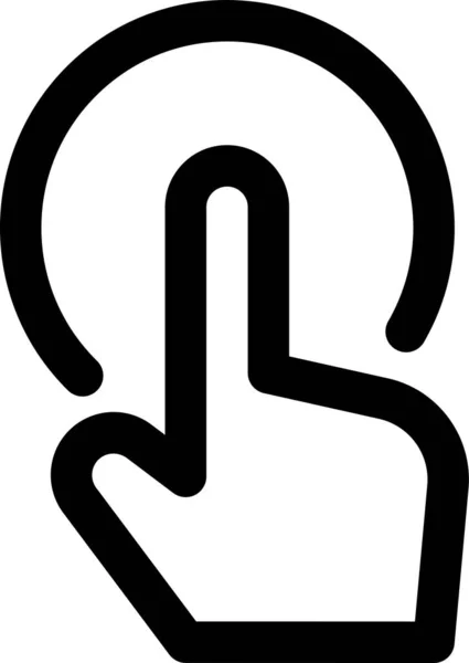 Kreis Fingersymbol Umrissstil — Stockvektor