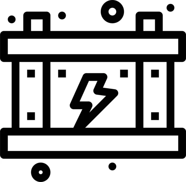 Batterie Électricité Énergie Icône — Image vectorielle