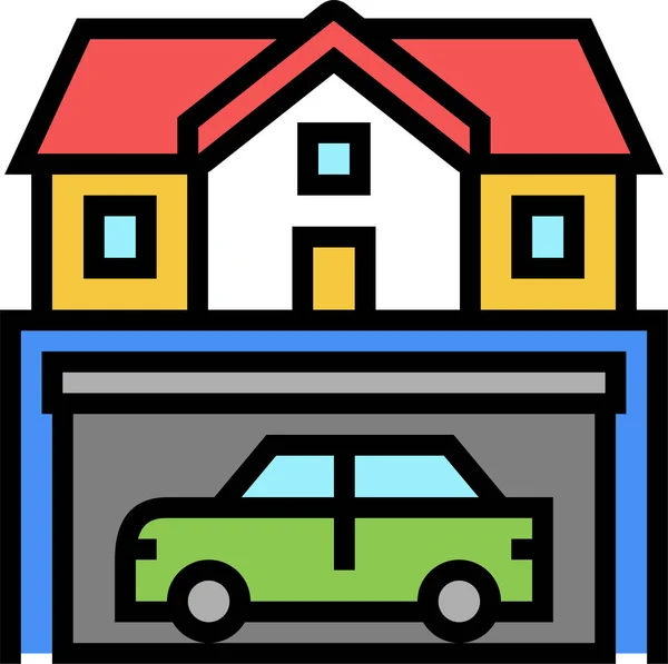 House Parking Equipment Icon — Stock Vector
