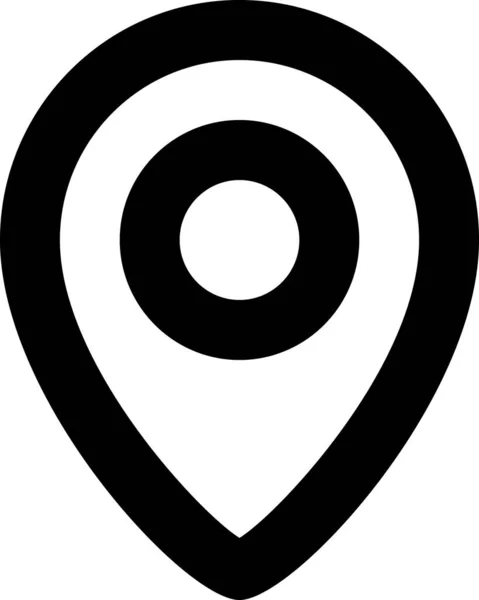 Locatie Kaart Marker Pictogram Omtrek Stijl — Stockvector