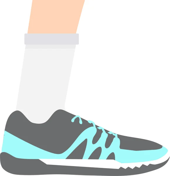 Leichtathletik Jogginglauf Ikone Flachen Stil — Stockvektor