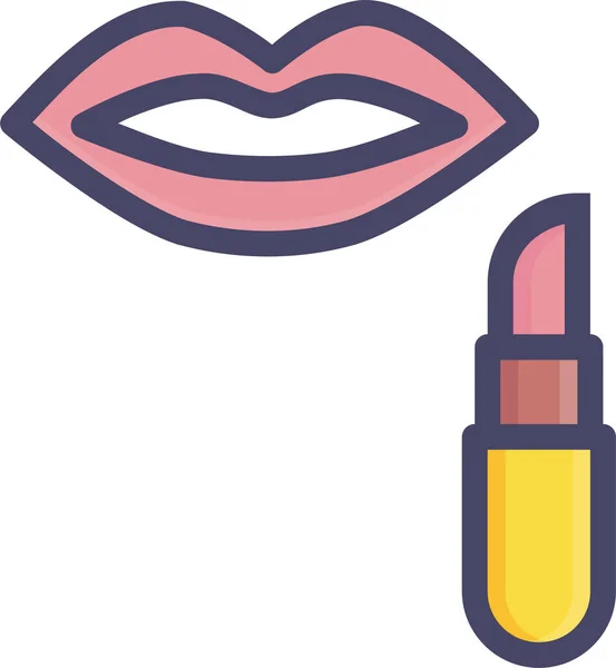 Aplikasikan Ikon Kosmetik Balm Dalam Gaya Filledoutline - Stok Vektor