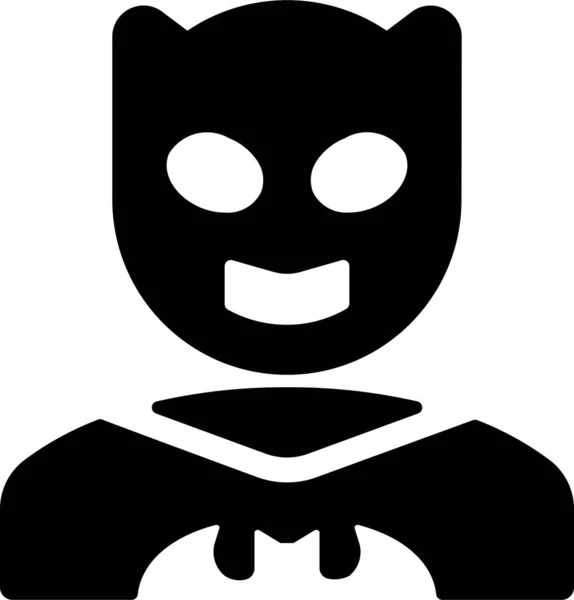 Знаменита Ікона Персонажа Бетмена Суцільному Стилі — стоковий вектор