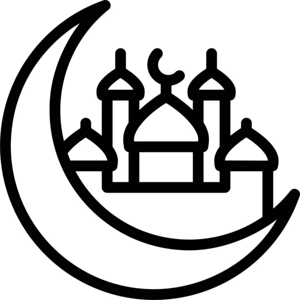 Ramadan Kareem Icono Web — Vector de stock