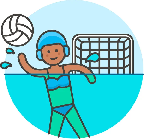 Гра Значок Басейну Плавання Спортивній Категорії — стоковий вектор