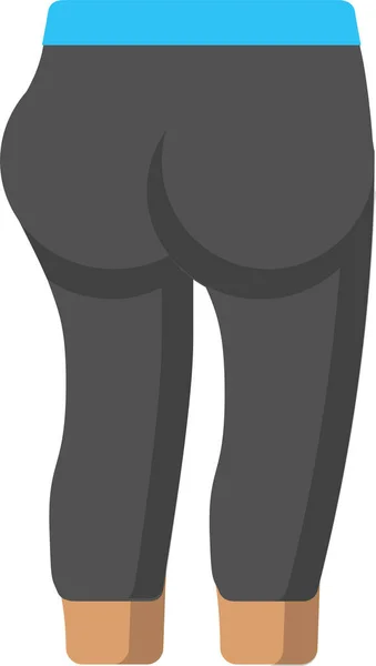 Athletic Butt Girl Icon Flat Style — Stock vektor