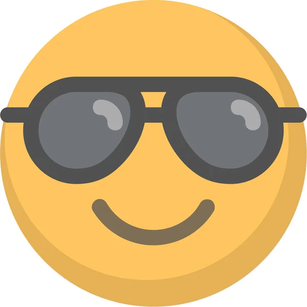 Chill Cool Emoji Ikona Płaskim Stylu — Wektor stockowy