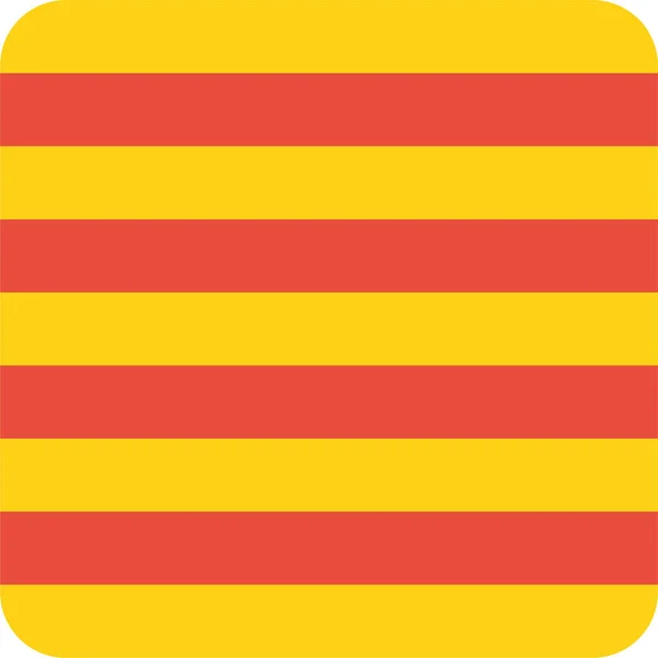 Catalonia Icono Del País Catalogado Estilo Plano — Vector de stock