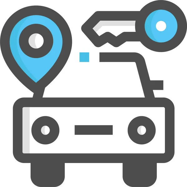 Taxi Icône Location Voiture — Image vectorielle