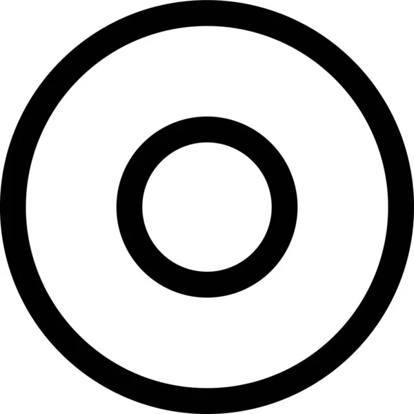 Кнопка Записи Управления Значок Стиле Наброска — стоковый вектор