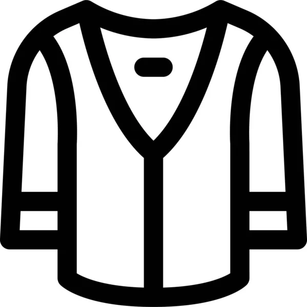 Esmoquin Camiseta Suéter Icono Estilo Contorno — Archivo Imágenes Vectoriales