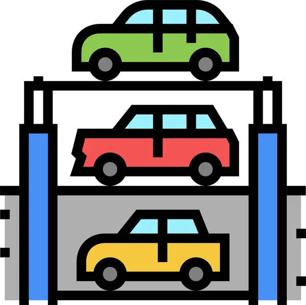 Lift Mehrstöckiges Ausstattungssymbol — Stockvektor