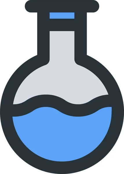 Ikon Labu Pendidikan Kimia Dalam Gaya Berkas - Stok Vektor
