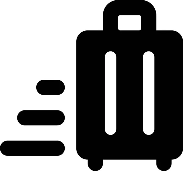 Gepäckrollensymbol Soliden Stil — Stockvektor