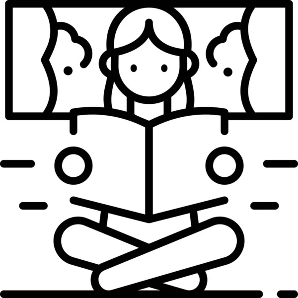 Иконка Чтения Книг — стоковый вектор