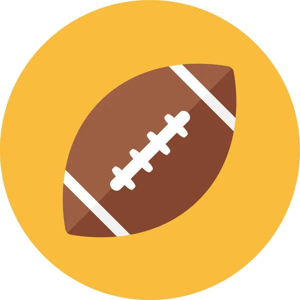 American Football Ball Icon Flat Style — Stock Vector