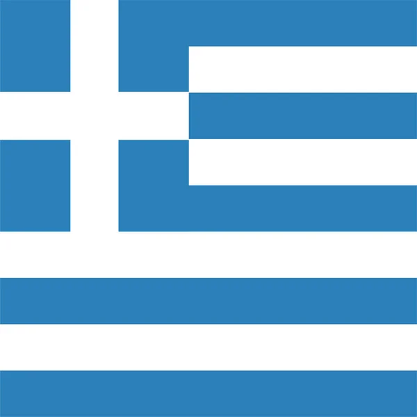 希腊国旗图标 扁平风格 — 图库矢量图片