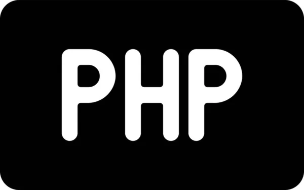 Php Code Files Icon Solid Style — ストックベクタ