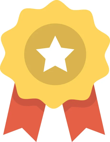 Award Achievement Medal Icon Flat Style — Stock Vector