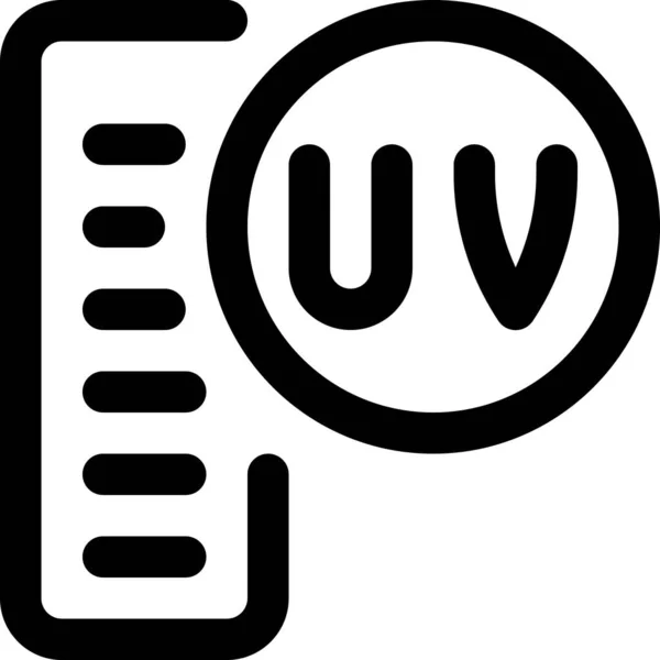 Ikone Der Ultravioletten Sonne Umrissstil — Stockvektor