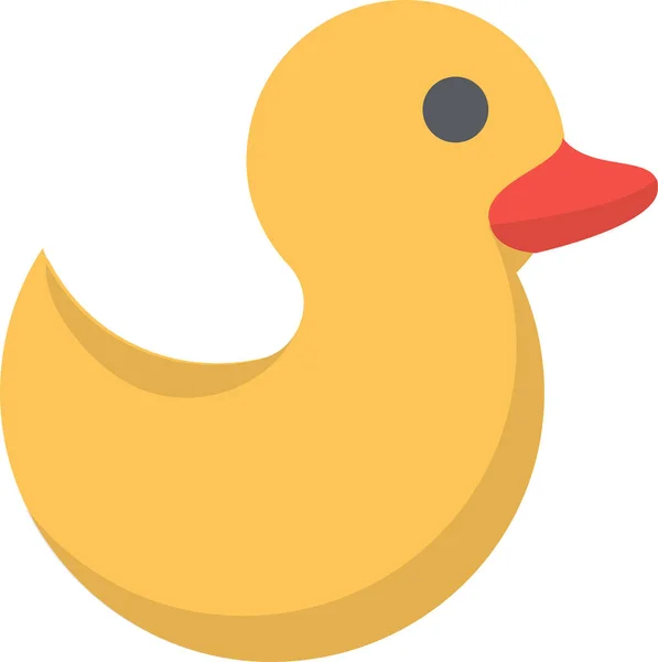 Bain Enfant Canard Icône Dans Style Plat — Image vectorielle