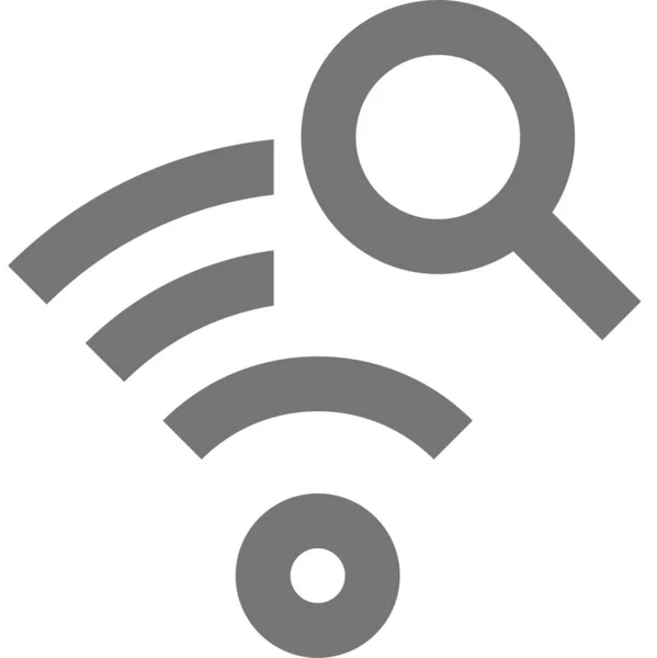 Signal Ansicht Wifi Symbol Solidem Stil — Stockvektor