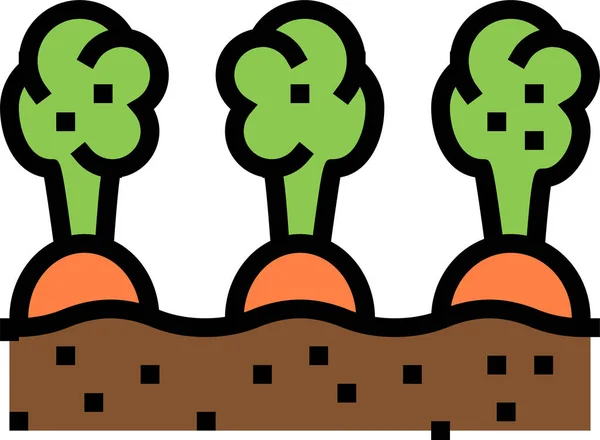 Ikona Sprzętu Ogrodniczego Zbiorów Stylu Filedoutline — Wektor stockowy