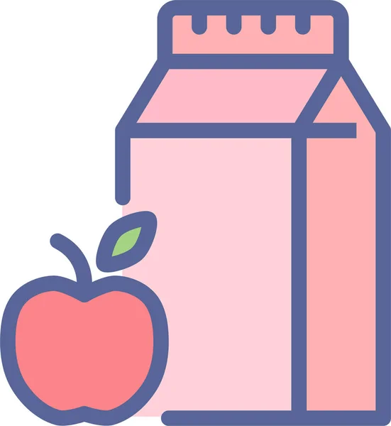 Bebida Nutrición Icono Empaquetado — Vector de stock