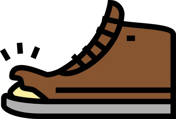 Yırtık Ayakkabı Yoksunluğu Simgesi — Stok Vektör