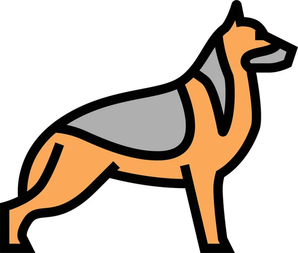 Duitse Herder Hond Pictogram — Stockvector