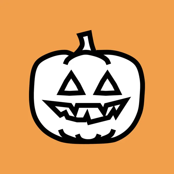 Kaars Kwaad Halloween Pictogram Badge Stijl — Stockvector
