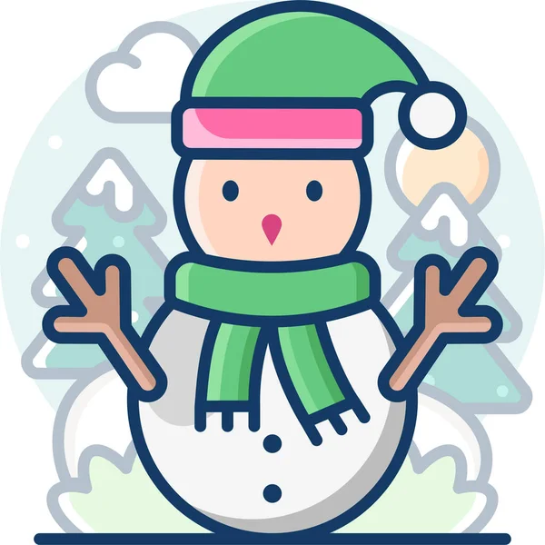 Jongen Man Avatar Pictogram Kerst Categorie — Stockvector