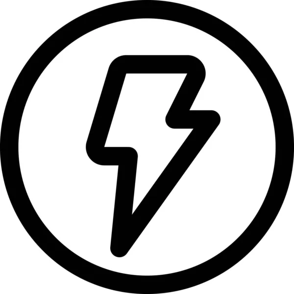 Licht Modus Flash Icoon Omtrek Stijl — Stockvector