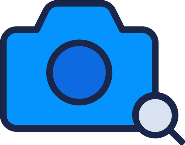 Camera Find Image Icon Filledoutline Style — Stock Vector