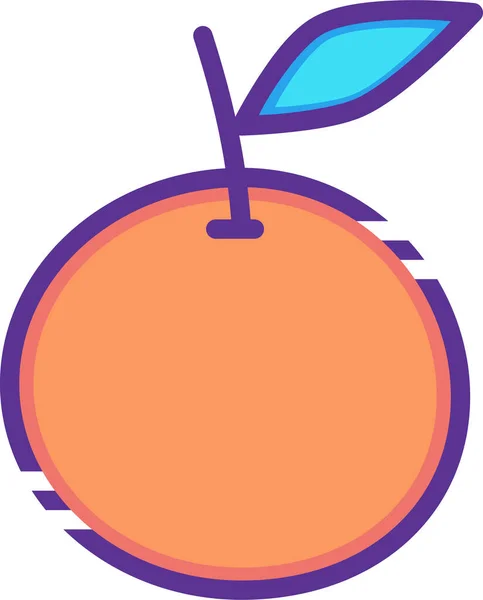 Frukt Apelsin Tacksägelse Ikon Ifylld Konturstil — Stock vektor