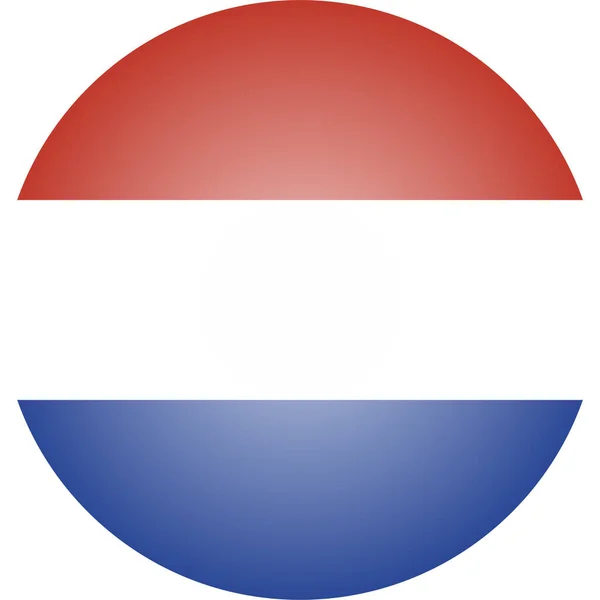 Country Nederlandse Vlag Pictogram Platte Stijl — Stockvector