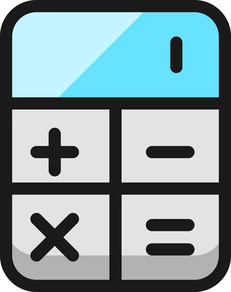 Calculatrice Comptable Icône Filledoutline Dans Style Filledoutline — Image vectorielle