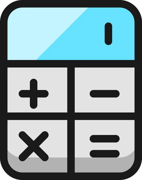 Значок Filledoutline Калькулятора Учета Стиле Filledoutline — стоковый вектор
