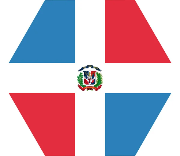 País Ícone Bandeira Dominicana Estilo Plano —  Vetores de Stock