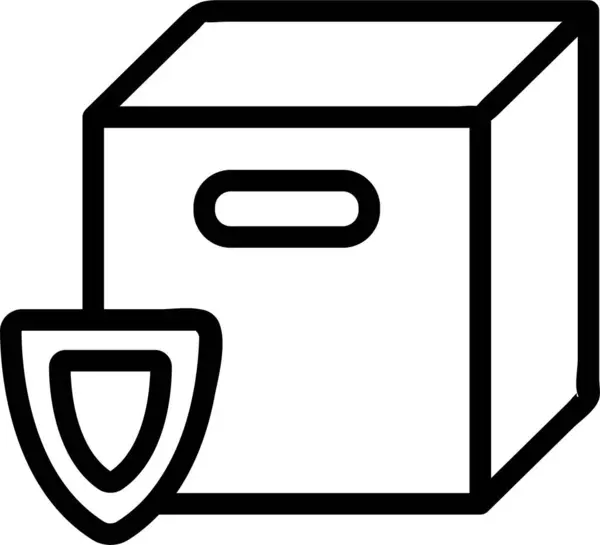 Kartonová Ikona Krabice — Stockový vektor