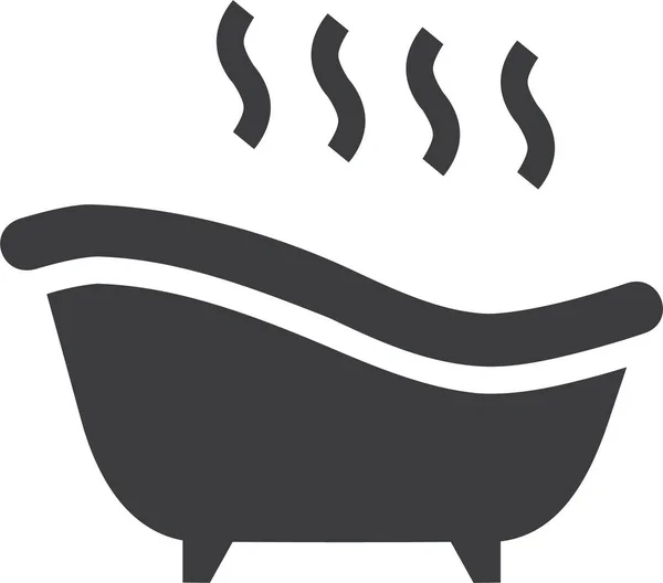 Banyo Sıcak Ikonu Aile Evi Kategorisinde — Stok Vektör