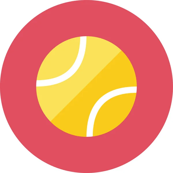 Icône Football Plat Tennis Dans Style Plat — Image vectorielle