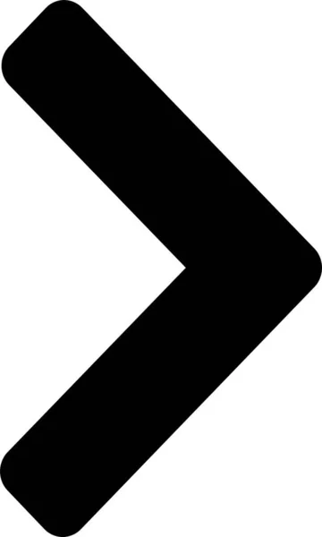 Правый Символ Солидного Знака Твердом Стиле — стоковый вектор