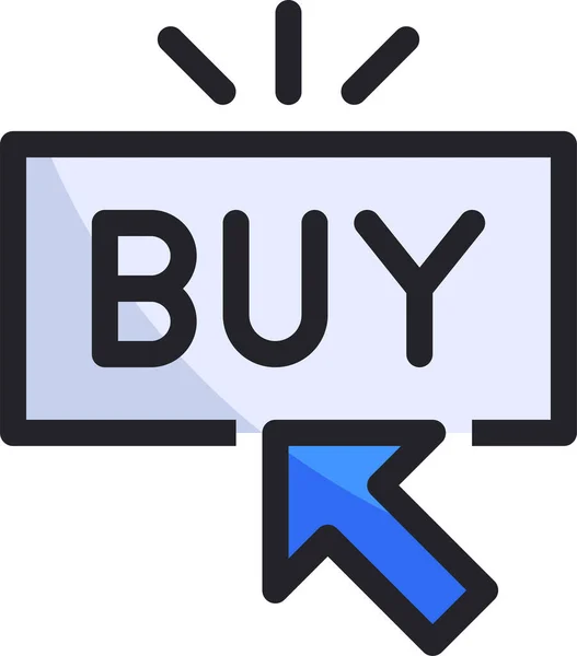 Comprar Ícone Comércio Clique Estilo Filledoutline —  Vetores de Stock