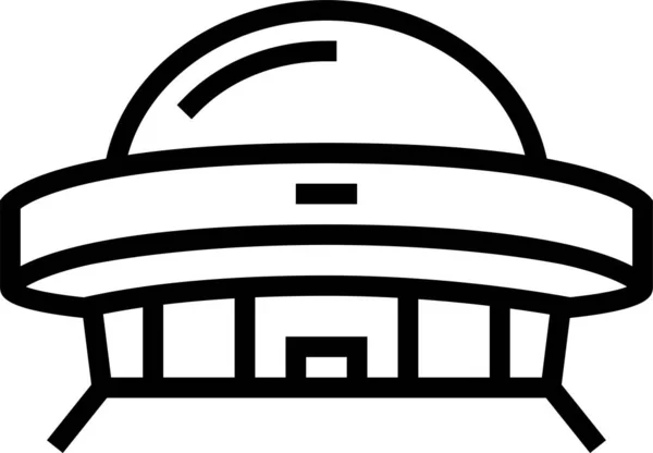 Icono Equipo Planetario Construcción Estilo Esquema — Archivo Imágenes Vectoriales