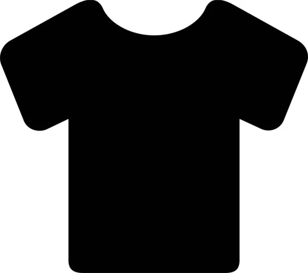 Сорочка Суцільний Гліф Значок Суцільному Стилі — стоковий вектор